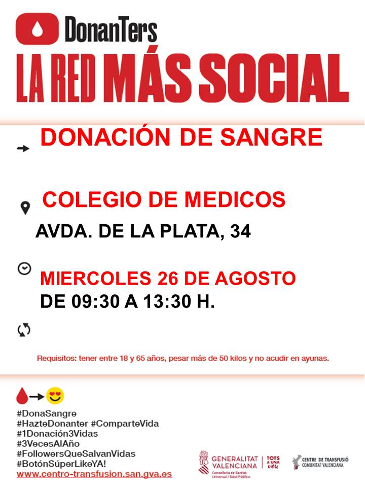 26 COLEGIO DE MEDICOS dona sangre