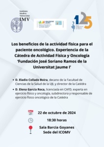 Charla organizada por el IMV y el ICOMV @ Ilustre Colegio Oficial de Médicos de Valencia | València | Comunidad Valenciana | España