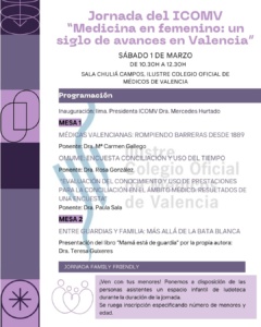 Jornada "Medicina en femenino: un siglo de avances en Valencia" @ Ilustre Colegio Oficial de Médicos de Valencia | València | Comunidad Valenciana | España